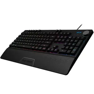 Aikun नवीनतम मॉडल GX650 गेमिंग कीबोर्ड रबर गुंबद बैकलिट Keytop संरचना कलाई आराम के साथ Backlight के आरजीबी झिल्ली कीबोर्ड