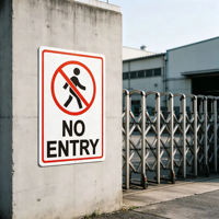 Autocollant d'avertissement en vinyle personnalisé « Accès interdit aux personnel autorisé uniquement » pour porte de bureau, entrepôt, usine, laboratoire