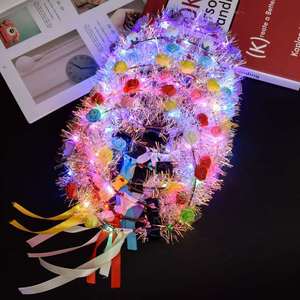 Serre-tête LED Corolla lumineux multicolore, guirlande florale, accessoires pour cheveux, 100 pièces MOQ - Product Image 3