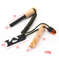 Torche en pin tactique multifonctionnelle sifflet d'urgence d'extérieur kits de survie Pocket Camping Adventure Equipment Fire Starter Kits