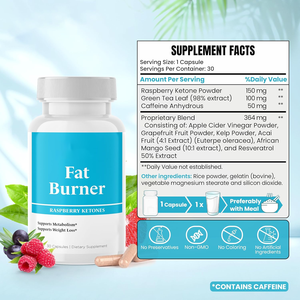 Oem/ODM Trọng lượng giảm cân bột viên nang chất béo Burner <span class=keywords><strong>Raspberry</strong></span> Ketone với trà xanh & phi xoài - Product Image 3