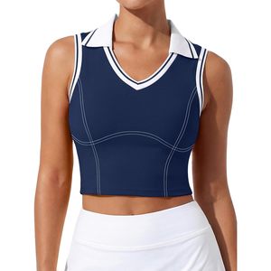 FOXA Camiseta sin mangas de golf para mujer con sujetador incorporado y cuello, de secado rápido, deportiva - Product Image 1