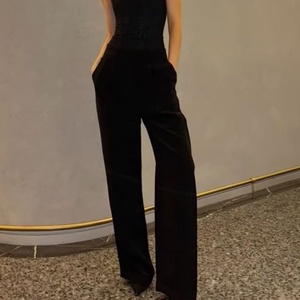 Nouvel ensemble en coton et lin OEM pour femmes, tendance, décontracté, 2 pièces, haut uni, motif uni - Product Image 2