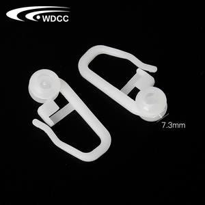 Wholesale High Quality <b>Plastic</b> Ripple Fold Curtain Track Hooks Sliding Curtain Accessories Track Runners - Product Image 2