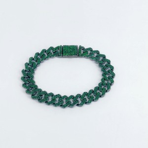 Nueva Esmeralda en forma <span class=keywords><strong>de</strong></span> diamante <span class=keywords><strong>de</strong></span> 10mm con collar cubano <span class=keywords><strong>de</strong></span> <span class=keywords><strong>diamantes</strong></span> <span class=keywords><strong>de</strong></span> imitación Cadena <span class=keywords><strong>de</strong></span> aleación gruesa - Product Image 6