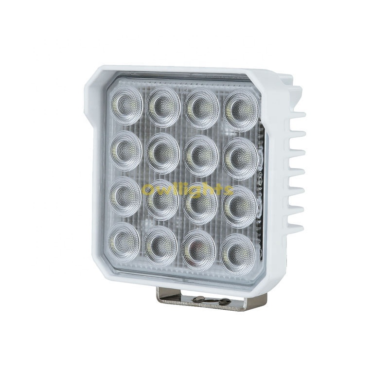 New Super Bright 24V 12V 48W 4inch Flood LED Work Light White 6000K IP68 Waterproof Aluminum Alloy for SUV 4WD Truck Tractor