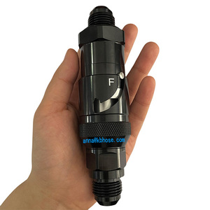 Conector Rápido de Desconexión en Seco -3AN -4AN -6AN -8AN -10AN -12AN, Accesorios de Aluminio para Motocicleta, Compatible con Líquido de Frenos, Color Negro - Product Image 5