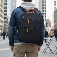 Sac à dos pour ordinateur portable de grande capacité, personnalisable avec logo, multi-compartiments, sac à dos de voyage décontracté et tendance, imperméable