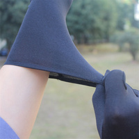 Musulmanes árabes negros señoras mujer protección solar cubierta de brazo largo dedo completo árabe estiramiento mano guantes modesto guante