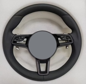 Volante Deportivo Clásico de Cuero Negro con Múltiples Radios para Panamera Cayenne <span class=keywords><strong>Macan</strong></span> 718 911 918 997 991 970 971 Boxster Cayman - Product Image 2