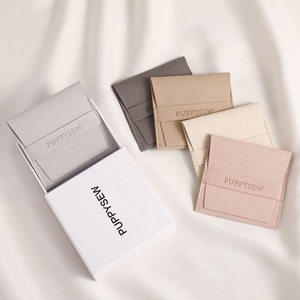 PUPPYSEW High Quality 8*8cm Microfiber Jewelry Bags, Microfiber <b>Envelope</b> pouch Jewelry packing bag with logo custom - Product Image 3