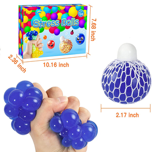 12-Pack Sensory Stress <b>Ball</b> Set Fidget Mesh <b>Ball</b> Decompression <b>Squeeze</b> Toy TPR & Waterbeads for Boys and Girls Aged 5-7 Years - Product Image 5