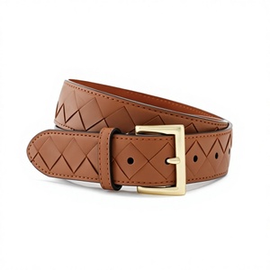 Ceinture carrée en cuir de vache véritable 100% de style européen, étanche, en acier durable, écologique, artisanat vintage, tendance - Product Image 3