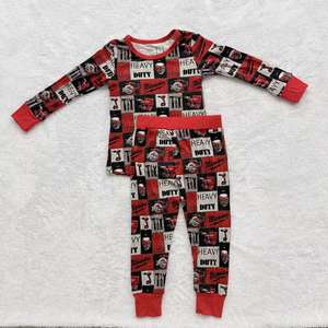 Conjunto de Camiseta y Pantalones de Manga Larga de Bambú para Niños con Estampado de Dibujos Animados Personalizado 2026, Transpirable, Otoño, Venta al por Mayor para Niños - Product Image 4