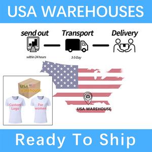 Polyester Sublimation t Shirt for Women Cotton Feel Us Warehouse 100% Polyester Blank <b>White</b> T-shirts for Sublimation Printing - Product Image 2