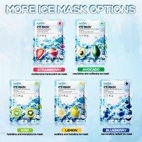 Masque en feuille glacée hydratant et éclaircissant à la fraise SADOER 25mL – Hydrate, soulage la peau sèche, améliore la rugosité – Produit de soin du visage