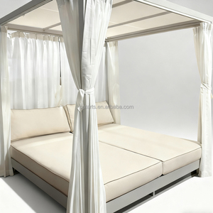 Chaise longue <span class=keywords><strong>de</strong></span> piscine extérieure, lit <span class=keywords><strong>de</strong></span> soleil <span class=keywords><strong>de</strong></span> patio, double chaise longue <span class=keywords><strong>avec</strong></span> couverture d'ombrage, lit <span class=keywords><strong>de</strong></span> jour <span class=keywords><strong>de</strong></span> <span class=keywords><strong>jardin</strong></span>, lit <span class=keywords><strong>de</strong></span> soleil en tissu d'aluminium, lit <span class=keywords><strong>de</strong></span> jour extérieur - Product Image 6