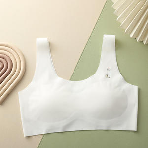 <span class=keywords><strong>Soutien</strong></span>-<span class=keywords><strong>gorge</strong></span> sans couture pour filles, respirant, rembourré en latex, pour adolescentes et adolescentes, sous-vêtements en soie glacée, confortables pour étudiants - Product Image 6