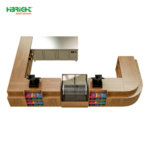 Heavy Duty Electric Grocery Checkout <b>Counter</b> with Motorized Conveyor Belt - Product Image 2