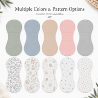 Bavoir anti-régurgitation pour nouveau-né imprimé dessin animé, écologique, anti-rétrécissement, doux et confortable