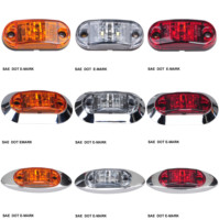 Feu de gabarit et feu de gabarit à LED 2.6 "X1", feu latéral à montage en surface pour remorque de camion conforme SAE/DOT/FMVSS108