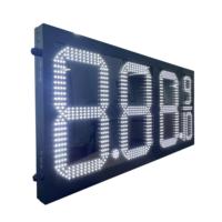 Affichage LED extérieur 7 segments pour prix de l'essence, affichage des prix du pétrole simple ou double face pour panneaux publicitaires de station-service