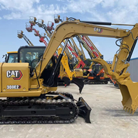 Mini-excavatrice Caterpillar 308E2 d'occasion, 8 tonnes, excavatrice sur chenilles CAT 308E2 d'origine avec lame de bulldozer, bon état, à vendre
