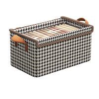 Organisateur de placard quotidien flexible en tissu non tissé, panier de rangement avec poignée pour vêtements, tiroir de rangement pour la maison