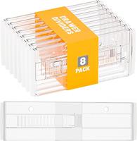 Organiseur de tiroir extensible à 8 compartiments, prix bas, réglable, séparateurs en plastique transparent, moderne, écologique, multifonctionnel