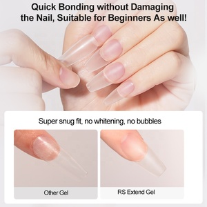R S Nail <span class=keywords><strong>Gel</strong></span> d'extension extra fort pour pose d'ongles, adhésif super puissant, capsules d'ongles acryliques transparentes, colle <span class=keywords><strong>gel</strong></span> à appliquer au pinceau pour <span class=keywords><strong>Gel</strong></span> <span class=keywords><strong>X</strong></span> - Product Image 2