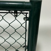Heetgedoopte gegalvaniseerde & PVC-gecoate kettingschermen, geweven diamantdraadgaas voor tuin en sportvelden