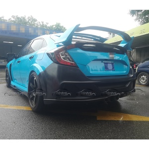 For Honda for Civic 10TH FK8 Auto Tuning Rear Bumper Diffuser <b>Lip</b> Spoiler SPOON Style Chin <b>Splitters</b> FRP Carbon Fiber New Condit - Product Image 4