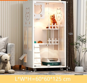 Gran Venta de Casa de Lujo Grande para Gatos de Madera Maciza, Villa de Varios Niveles con Forma Rectangular para Interiores - Product Image 5