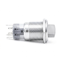 Interrupteur sélecteur métallique étanche 19 mm IP65 en acier inoxydable, bouton-poussoir rotatif 2/3 positions avec indicateur fléché, 220 V 1NO