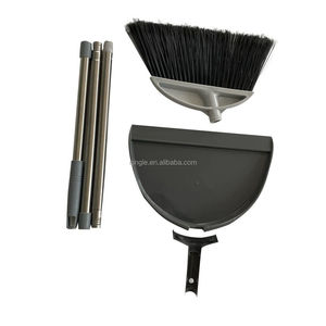 Qingle 2024 ensemble <span class=keywords><strong>balai</strong></span> <span class=keywords><strong>pliable</strong></span> et pelle à poussière avec poignée en acier à 3 sections pour intérieur et extérieur - Product Image 2