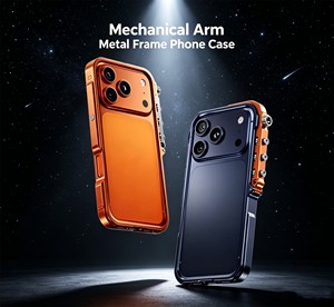 Coque de téléphone en métal blindé haut de gamme anti-chute avec dissipation thermique pour iPhone 18 Pro Max pour hommes – Idéale pour le dropshipping - Product Image 1