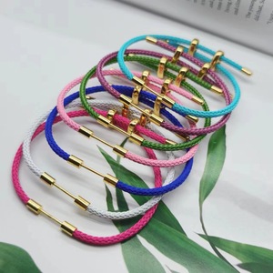 Wholesale Wire <b>Rope</b> Semi-finished <b>Bracelet</b> Cord Gold Screw Slider DIY Jewelry Making <b>Bracelets</b> Accessories - Product Image 2