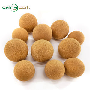 Bola de corcho de alta calidad ecológica, bolas de masaje para pies para regalo, Natural envoltura retráctil, ejercicio de Yoga, Color natural - Product Image 1