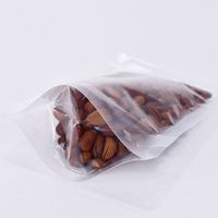 Sac d'emballage à fermeture éclair debout transparent givré pour la nourriture logo de sac d'emballage de bonbons alimentaires transparent épaissi et mat imprimé