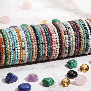 Oferta Especial Pulseras Elásticas de Cuentas de Piedras Preciosas de Cristal Curativo Genuino de 4 mm, Joyería de Piedra <span class=keywords><strong>Natural</strong></span> Hecha a Mano, Regalo al Por Mayor - Product Image 1