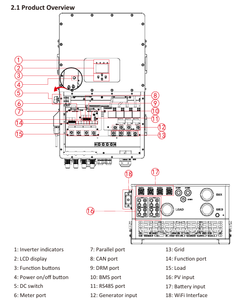 데이 인버터 SUN-50K-SG01HP3-EU-BM4 고전압 <span class=keywords><strong>3</strong></span> 상 50kw 80kw Ip65 하이브리드 태양광 인버터 400vac 50hz - Product Image 3