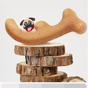 Juguete Masticable para Perros de Fibra de Madera TPR de Grado Alimenticio, Juguete Interactivo Duradero para Limpieza Dental, Juguete Seguro para Molares de Perro, Venta al por Mayor OEM - Product Image 4