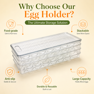 Contenedor de Huevos Transparente de Doble Capa con 14 Compartimentos y Tapa, Precio de Fábrica, para Soluciones de Almacenamiento Modernas en Refrigeradores - Product Image 1