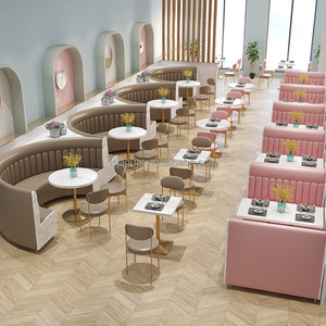 Mobilier de salle à manger commercial de luxe : canapé banquette vert menthe + table ronde/rectangulaire pour bistro/<span class=keywords><strong>brasserie</strong></span> - Product Image 2