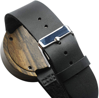 Jam Tangan Bambu Kayu dengan Tali Kulit Kualitas Tinggi Jam Tangan Quartz Analog Kasual Vintage Kayu