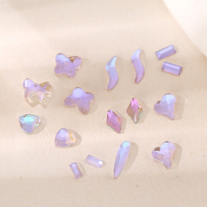 Lan Guang卸売マルチシェイプガラスクリスタルABネイルストーンデコレーションデザインフラットバックネイルアートファンシーラインストーン - Product Image 4