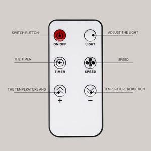 Mini calentador eléctrico de siete colores, portátil, de escritorio, con control remoto inteligente, temporizador y control de temperatura para oficina - Product Image 1