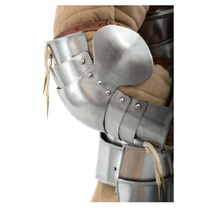 Par de Codos Flotantes de Acero Pulido Medieval para Armadura de Caballero, Decorativos, Usables, de Metal con Corte y Grabado, Estilo Náutico Antiguo - Product Image 1