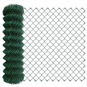 high quality 4ft 5ft 6ft Black Green vinyl chain link fence panels and rolls accessories for sale
