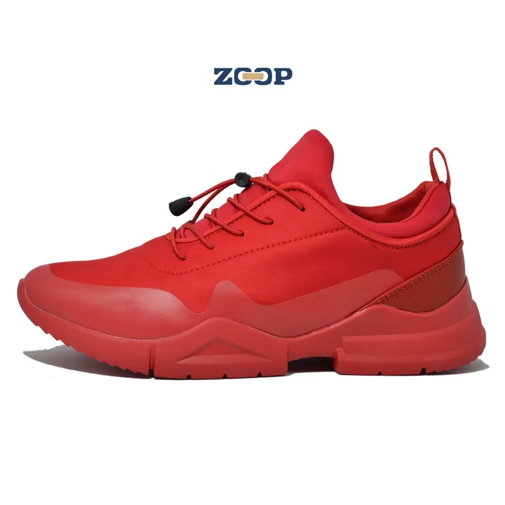 ZOOP walking shoes men sports pu red outdoor casual shoe sneaker